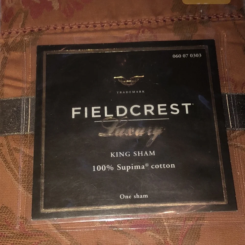 FIELDCREST Luxury King Sham 100% Supima Cotton 400 TC 060 07 0303 Salmon